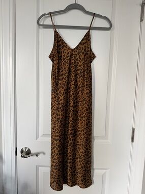 Leopard-Print Slip Dress